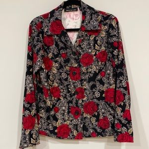 Briggs New York Rose Pattern Blazer